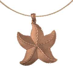 10K, 14K or 18K Gold Starfish Pendant