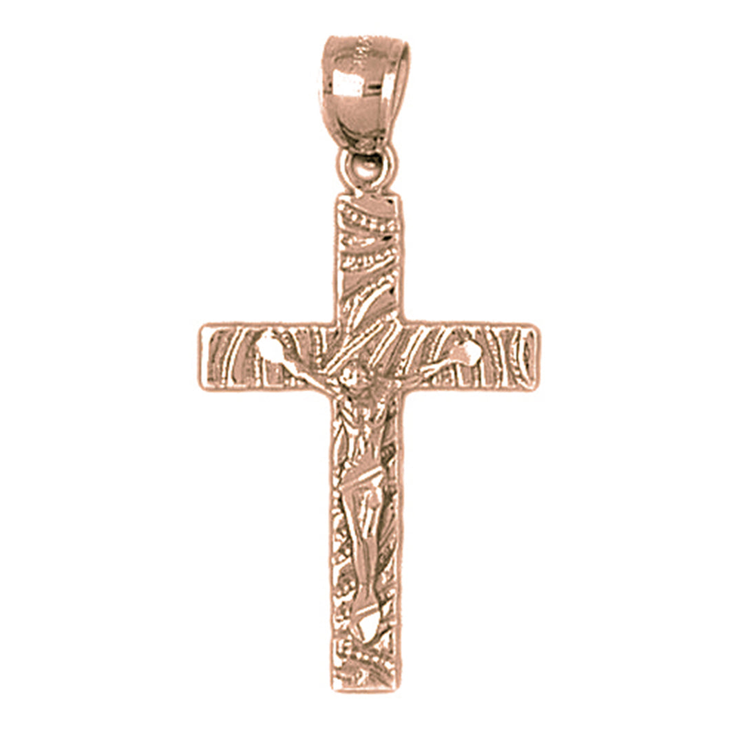 10K, 14K or 18K Gold Latin Crucifix Pendant