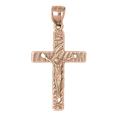 10K, 14K or 18K Gold Latin Crucifix Pendant