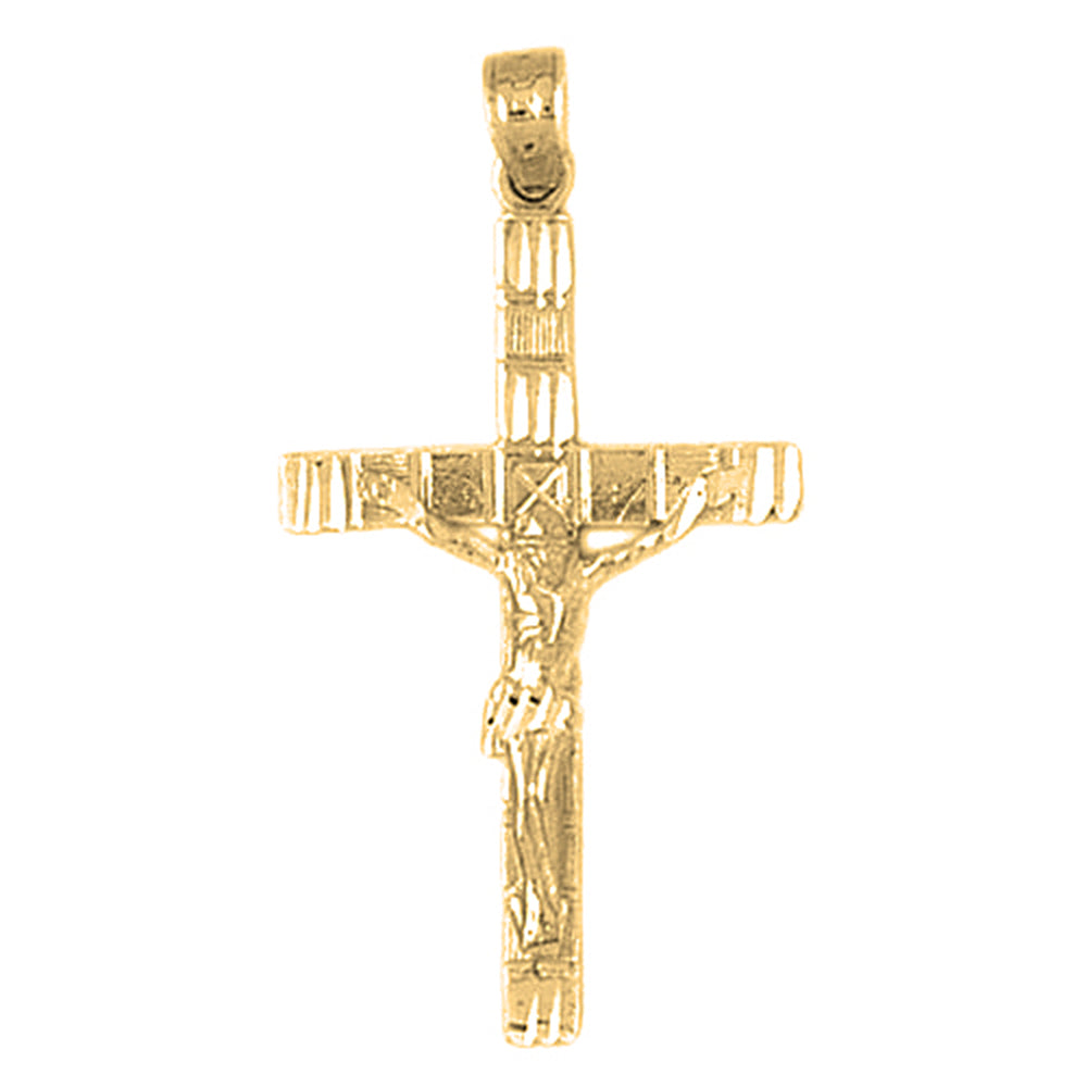 14K or 18K Gold Latin Crucifix Pendant