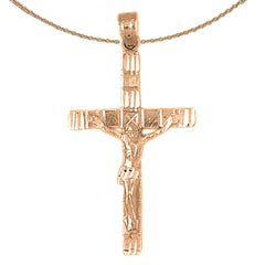 14K or 18K Gold Latin Crucifix Pendant