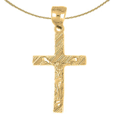 10K, 14K or 18K Gold Latin Crucifix Pendant