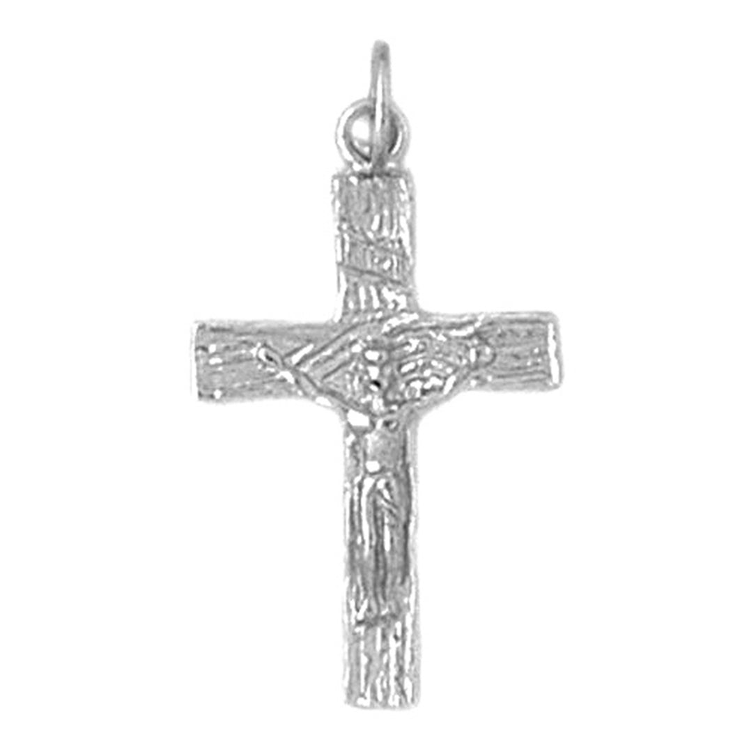 14K or 18K Gold INRI Crucifix Pendant