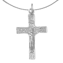 14K or 18K Gold INRI Crucifix Pendant