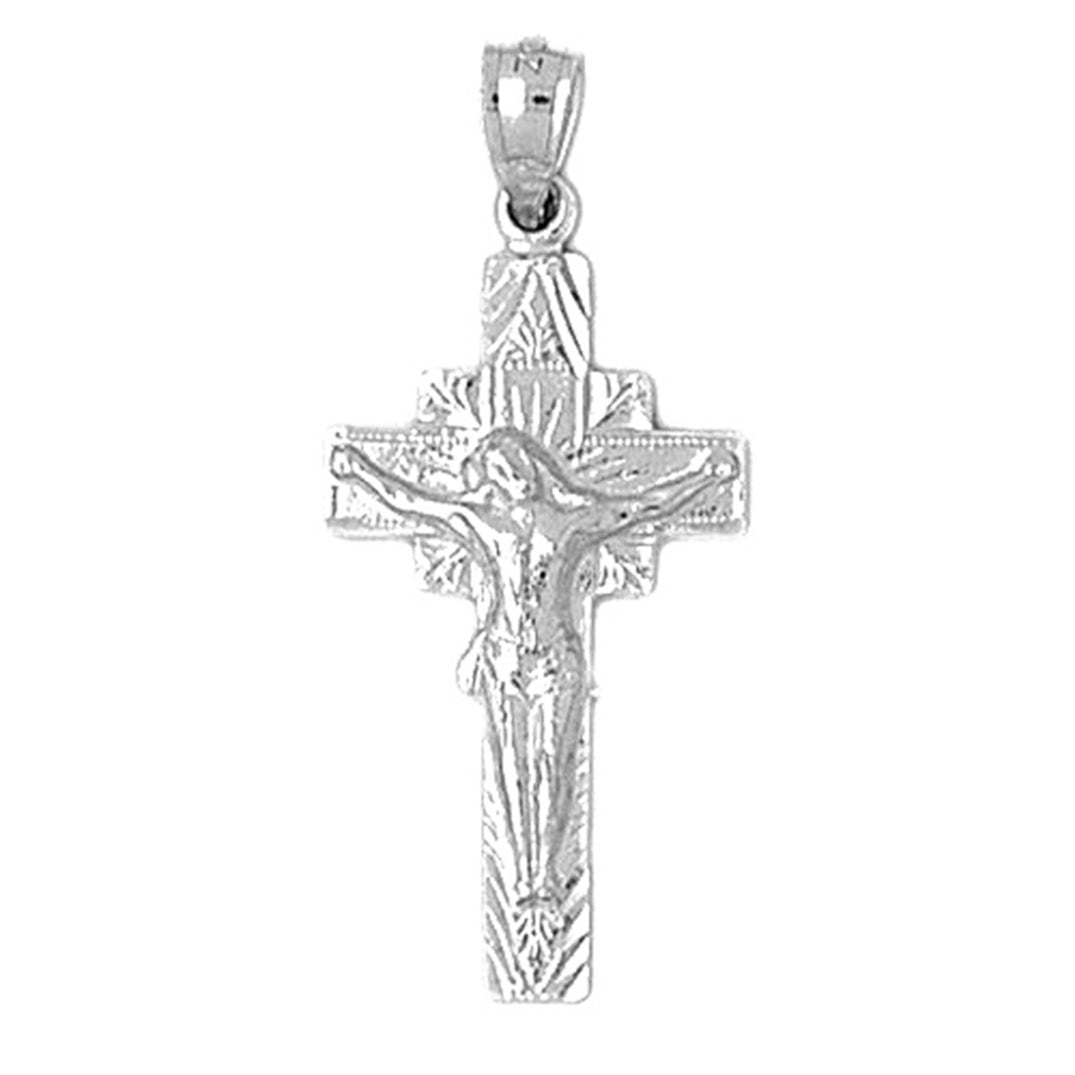 10K, 14K or 18K Gold Quadrate Crucifix Pendant