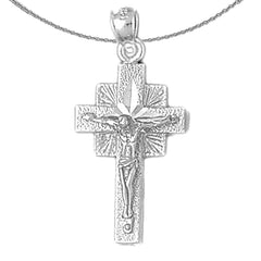 10K, 14K or 18K Gold Quadrate Crucifix Pendant