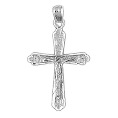 14K or 18K Gold Budded Crucifix Pendant