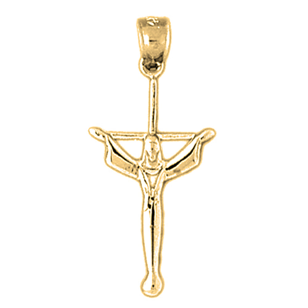 14K or 18K Gold Latin Crucifix Pendant