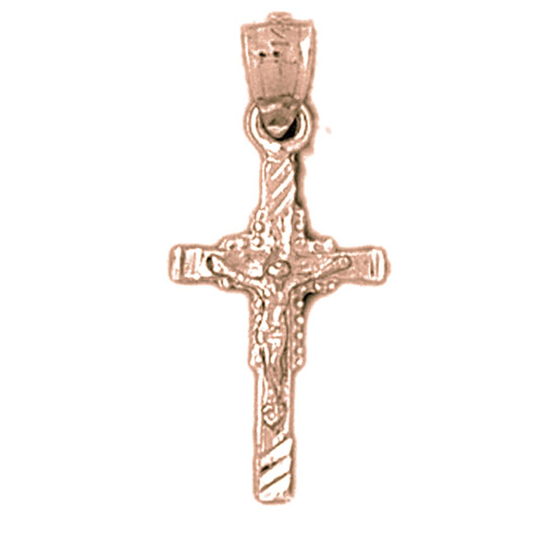 14K or 18K Gold Latin Crucifix Pendant