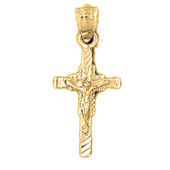 14K or 18K Gold Latin Crucifix Pendant