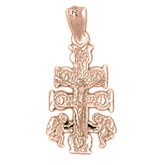 14K or 18K Gold Caravaca Crucifix Pendant