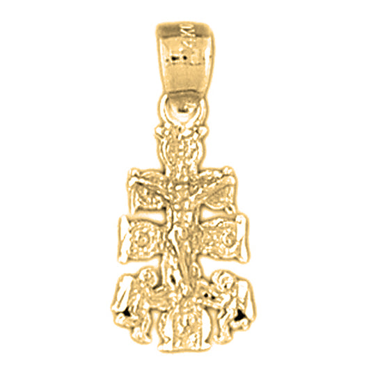 14K or 18K Gold Caravaca Crucifix Pendant