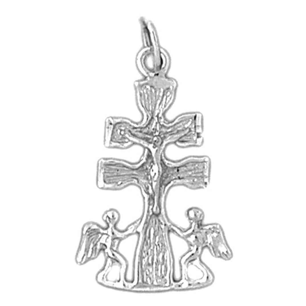 14K or 18K Gold Caravaca Crucifix Pendant