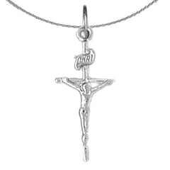 14K or 18K Gold INRI Crucifix Pendant