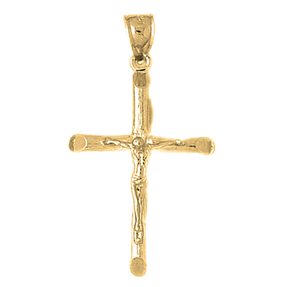 10K, 14K or 18K Gold Latin Crucifix Pendant