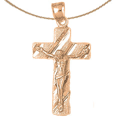 10K, 14K or 18K Gold Latin Crucifix Pendant