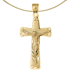 10K, 14K or 18K Gold Latin Crucifix Pendant