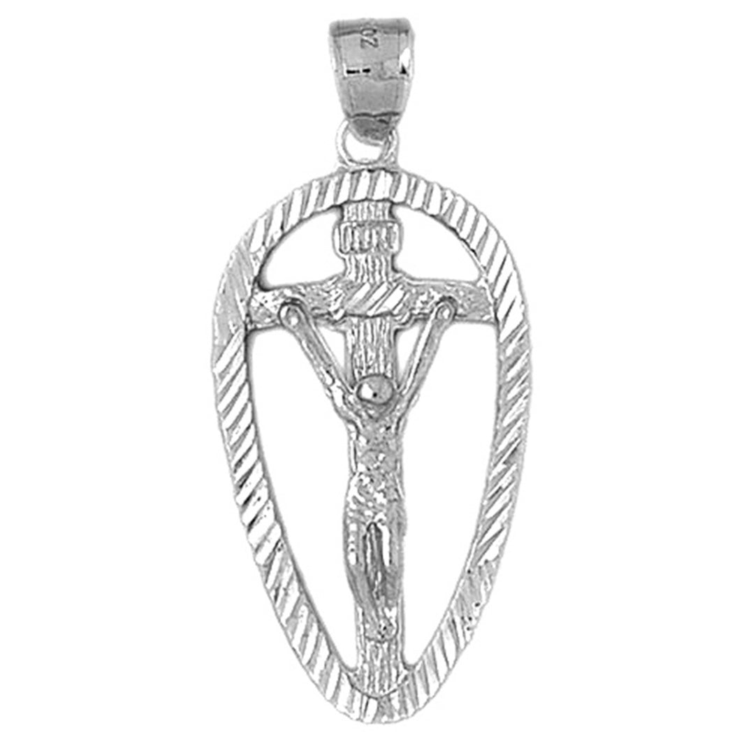 10K, 14K or 18K Gold INRI Crucifix Pendant