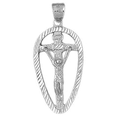 10K, 14K or 18K Gold INRI Crucifix Pendant