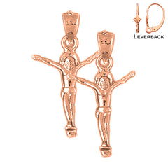 14K or 18K Gold Corpus Jesus Earrings