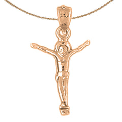 14K or 18K Gold Corpus Jesus Pendant