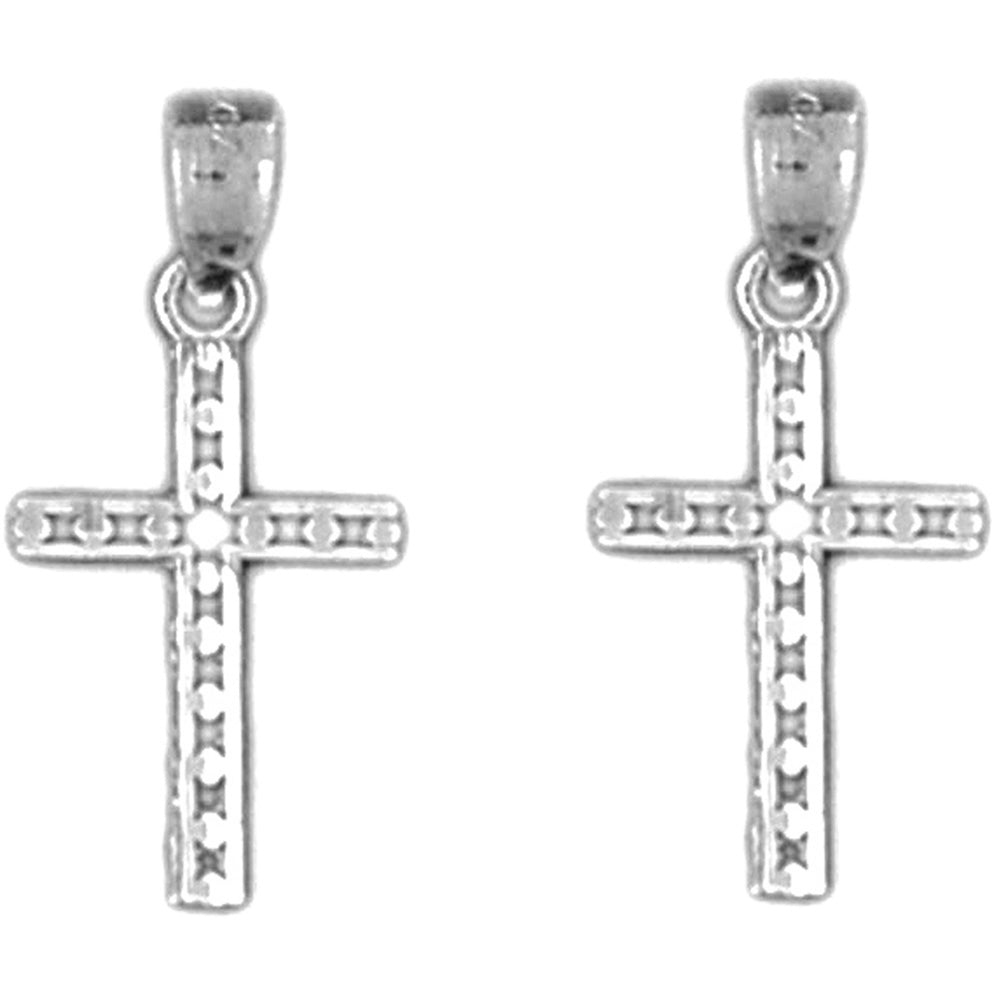 Sterling Silver 25mm Corpus Jesus Earrings