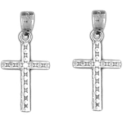 Sterling Silver 25mm Corpus Jesus Earrings