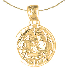 14K or 18K Gold Baptism Medal Pendant