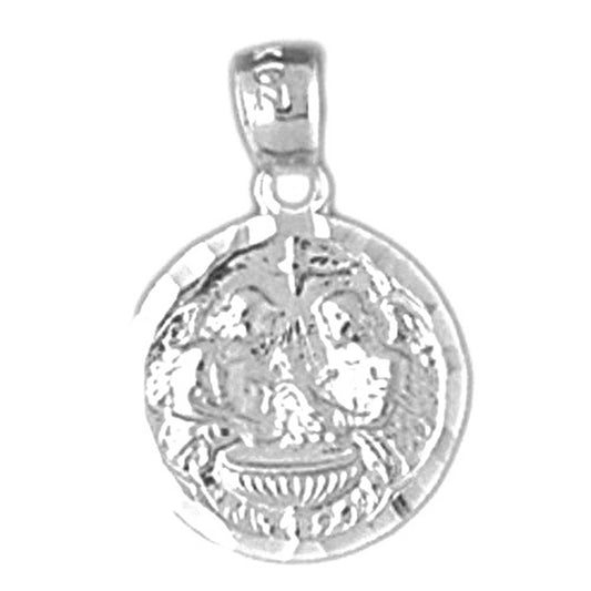 14K or 18K Gold Baptism Medal Pendant