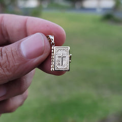 10K, 14K or 18K Gold Bible With Lord's Prayer Inside Pendant