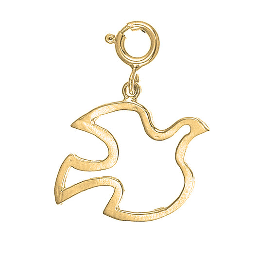 14K or 18K Gold Dove, Holy Spirit Dove Pendant