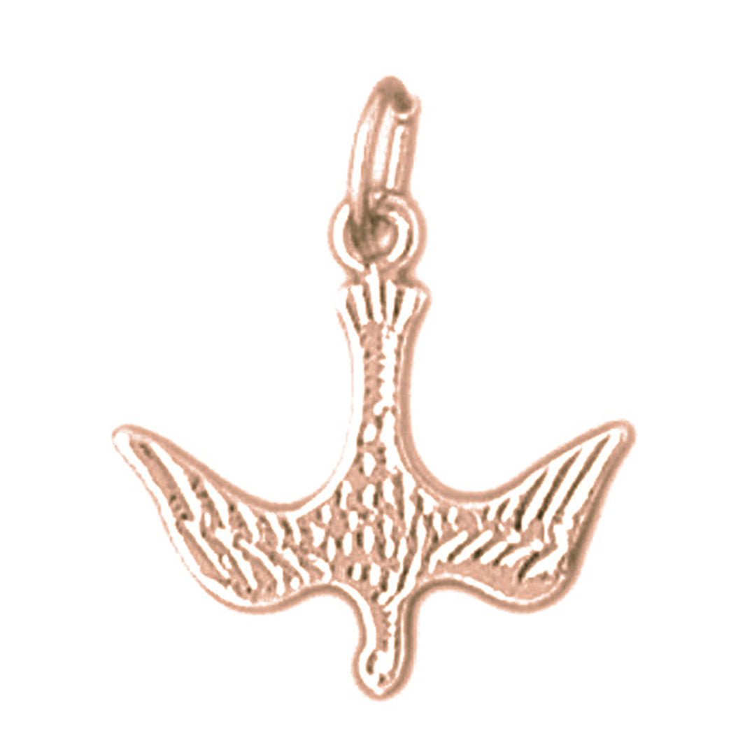 14K or 18K Gold Dove, Holy Spirit Dove Pendant