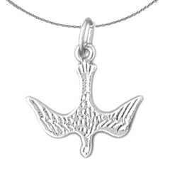 14K or 18K Gold Dove, Holy Spirit Dove Pendant