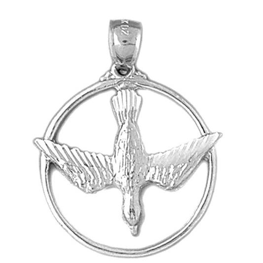 10K, 14K or 18K Gold Dove, Holy Spirit Dove Pendant