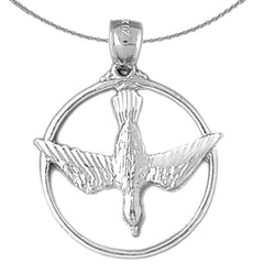 10K, 14K or 18K Gold Dove, Holy Spirit Dove Pendant