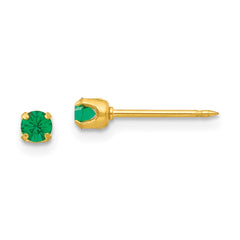 Inverness 24K Gold-plated May Green Crystal Birthstone Earrings