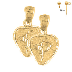 14K or 18K Gold Dove, Holy Spirit Dove Earrings