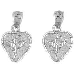 Sterling Silver 20mm Dove, Holy Spirit Dove Earrings