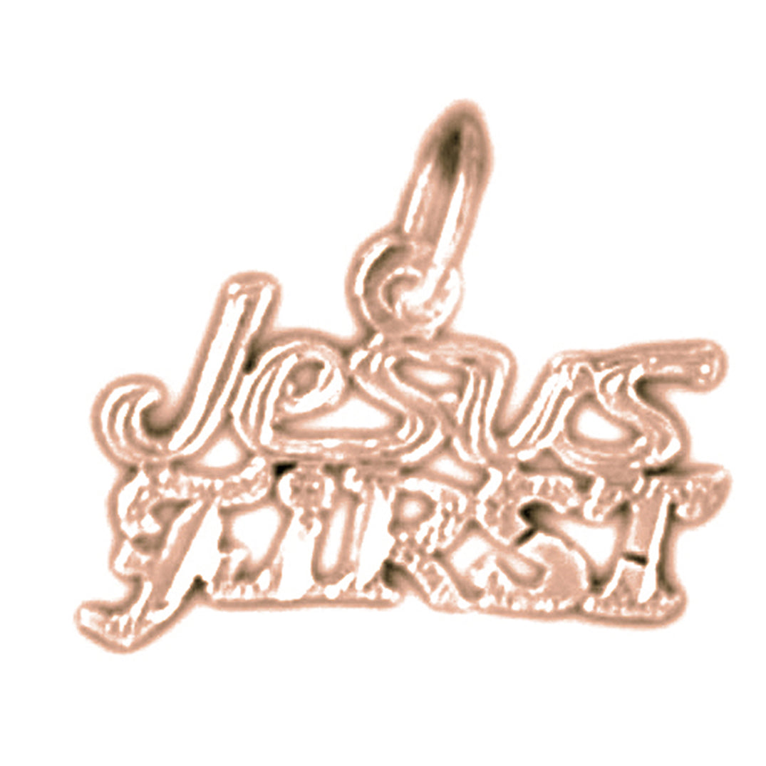 14K or 18K Gold Jesus First Saying Pendant