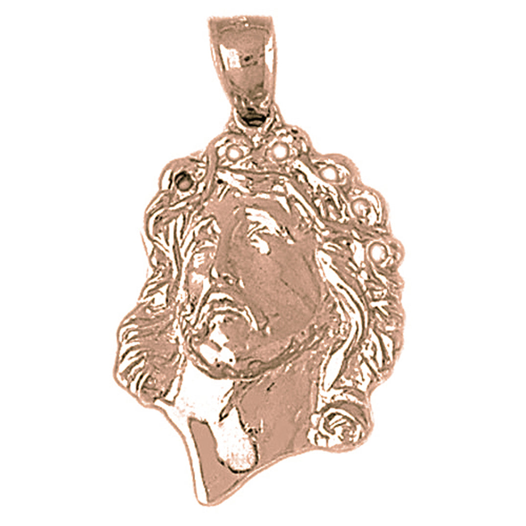 10K, 14K or 18K Gold Jesus Face Pendant