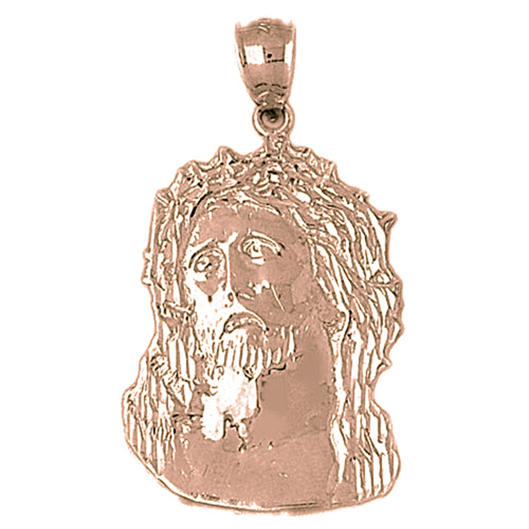 10K, 14K or 18K Gold Jesus Face Pendant