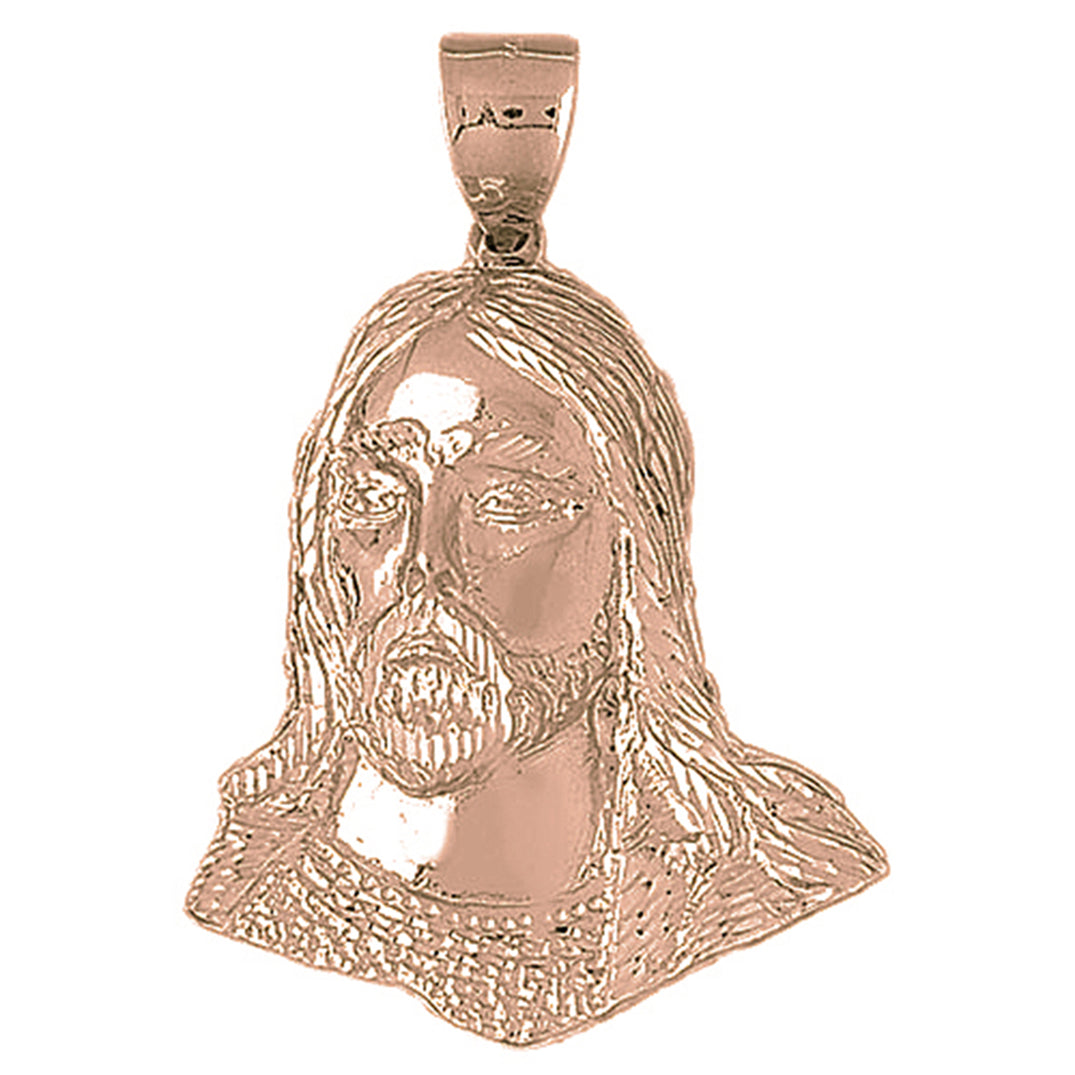 10K, 14K or 18K Gold Jesus Face Pendant