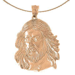 10K, 14K or 18K Gold Jesus Face Pendant