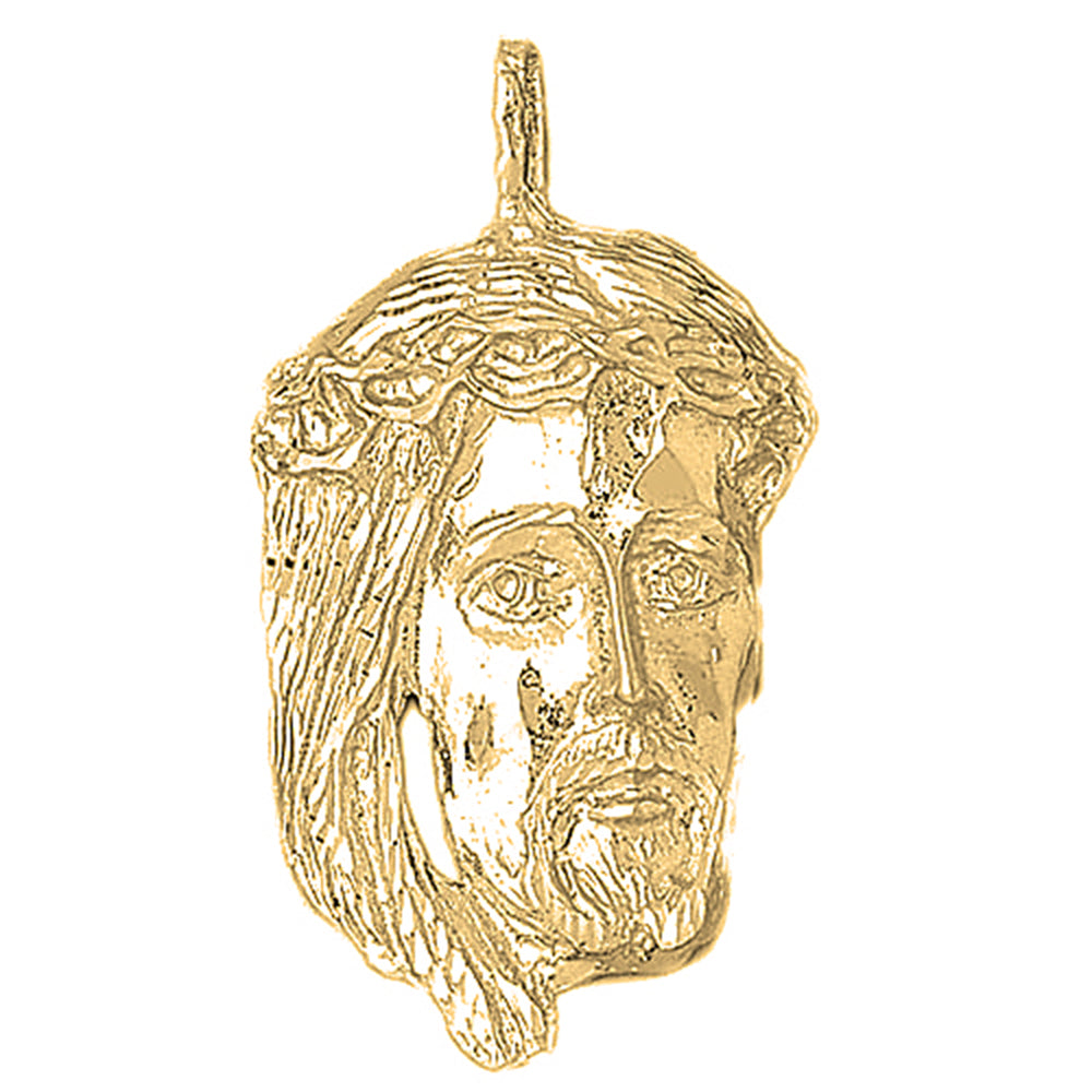 10K, 14K or 18K Gold Jesus Face Pendant