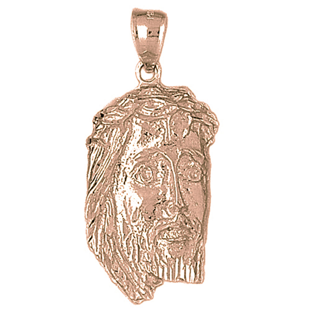 10K, 14K or 18K Gold Jesus Face Pendant