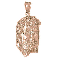 10K, 14K or 18K Gold Jesus Face Pendant