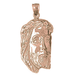 10K, 14K or 18K Gold Jesus Face Pendant