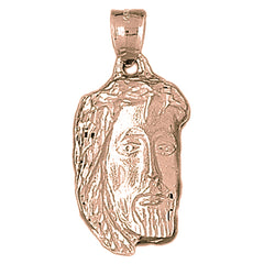 10K, 14K or 18K Gold Jesus Face Pendant