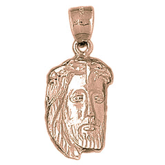 10K, 14K or 18K Gold Jesus Face Pendant