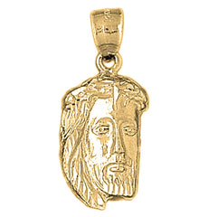 10K, 14K or 18K Gold Jesus Face Pendant